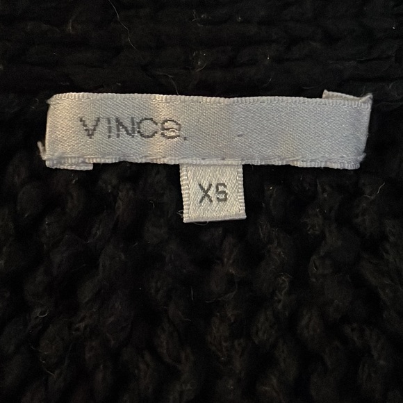Vince black wool blend cable knit sweater XS - Picture 10 of 12
